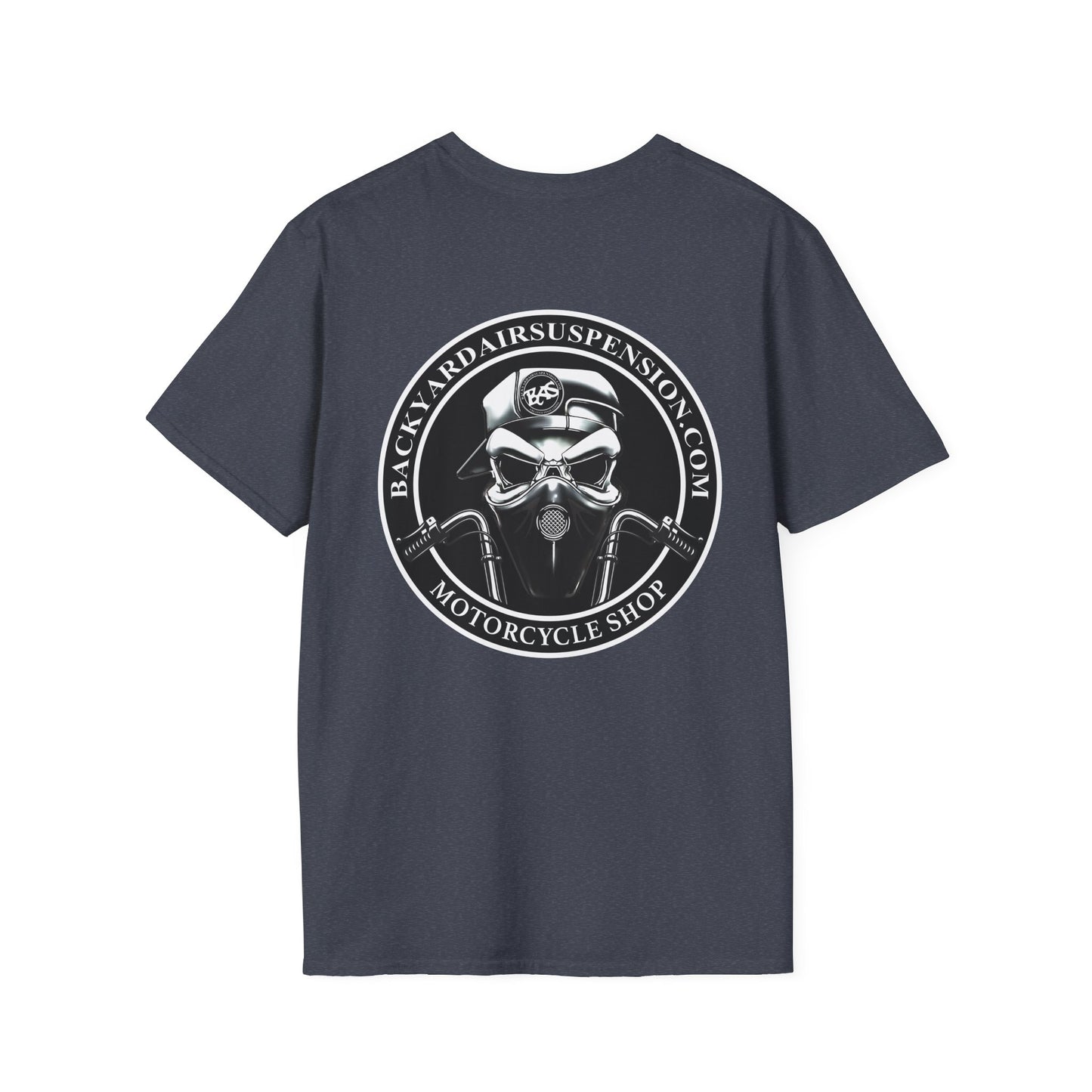 Backyard Air Suspension Motorcycle Shop T-Shirt Mens 1 Purchase = 1 Entry