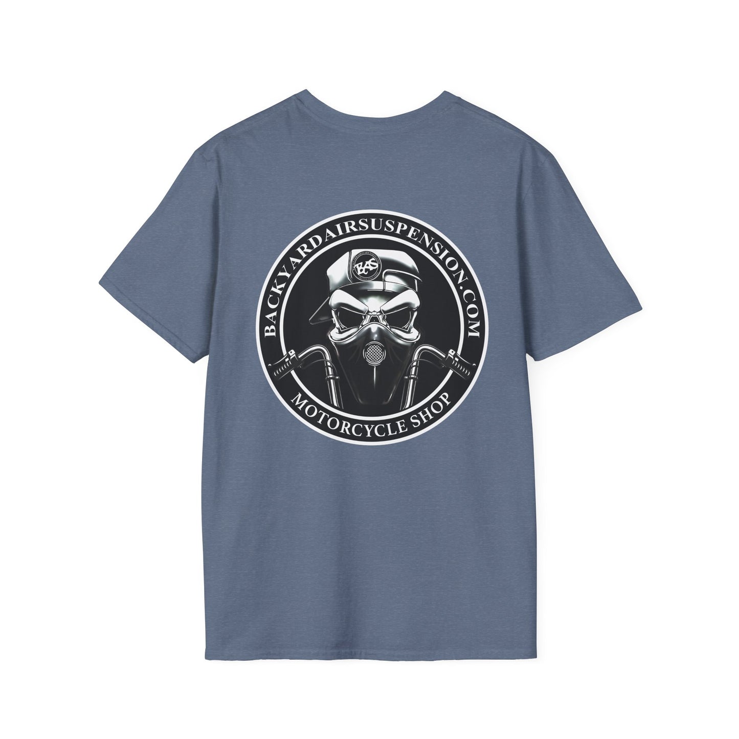 Backyard Air Suspension Motorcycle Shop T-Shirt Mens 1 Purchase = 1 Entry