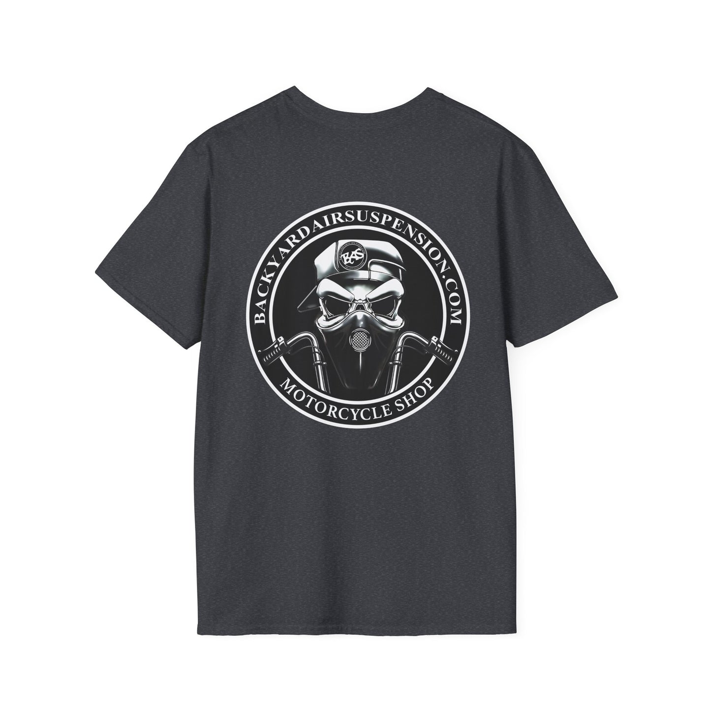 Backyard Air Suspension Motorcycle Shop T-Shirt Mens 1 Purchase = 1 Entry