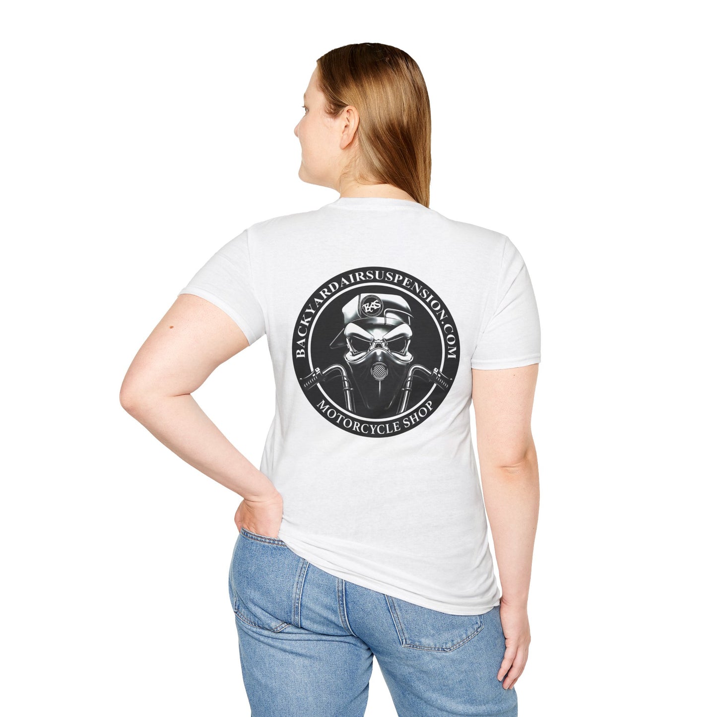 Backyard Air Suspension Motorcycle Shop T-Shirt Women's 1 purchase = 1 Entry