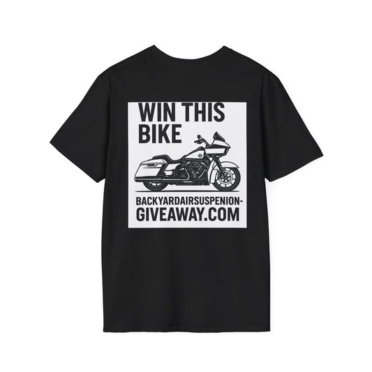 Win This Bike T-Shirt  Mens 1 Purchase = 1 Entry